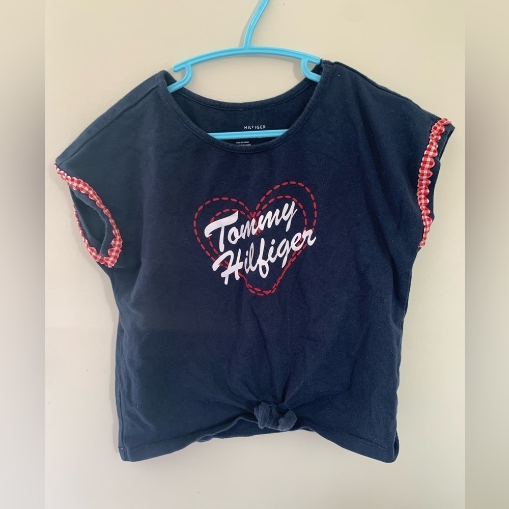 4/30$ Tommy Hilfiger summer navy blue t-shirt 8 years